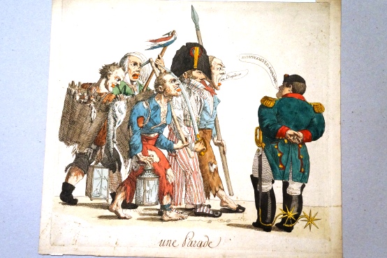 Una Parata, Napoleone (stampa) di Glaudin (primo quarto sec. XIX)