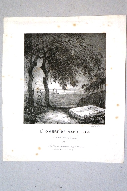 L'ombra di napoleone che visita la sua tomba, Napoleone (stampa) di Kearsley H (prima metà sec. XIX)
