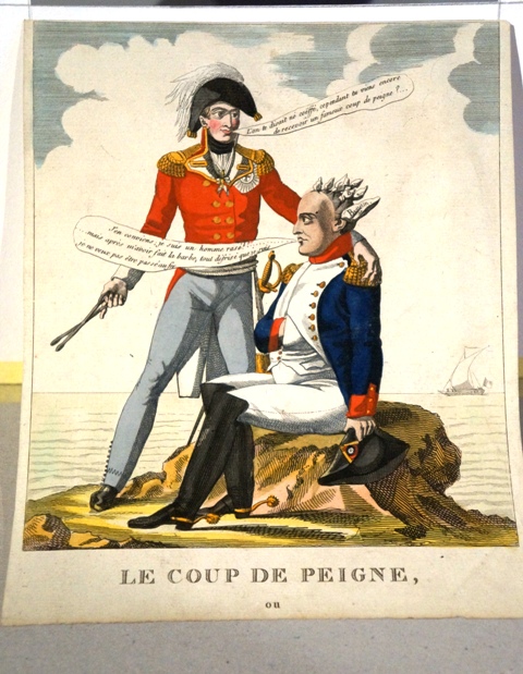 Il colpo di pettine, Napoleone (stampa) di Sain-Phal (primo quarto sec. XIX)