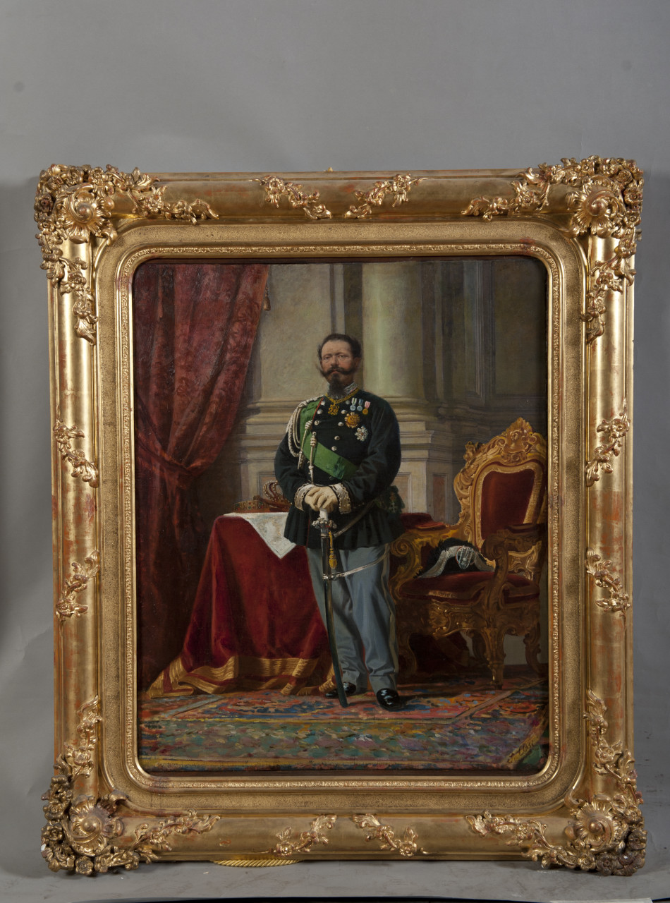 ritratto di Vittorio Emanuele II di Savoia (dipinto, opera isolata) di Ussi Stefano (terzo quarto sec. XIX)