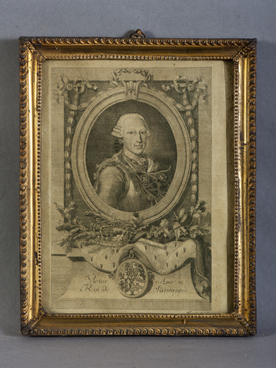 Ritratto di Vittorio Amedeo III re di Sardegna (stampa) - ambito italiano (sec. XVIII)