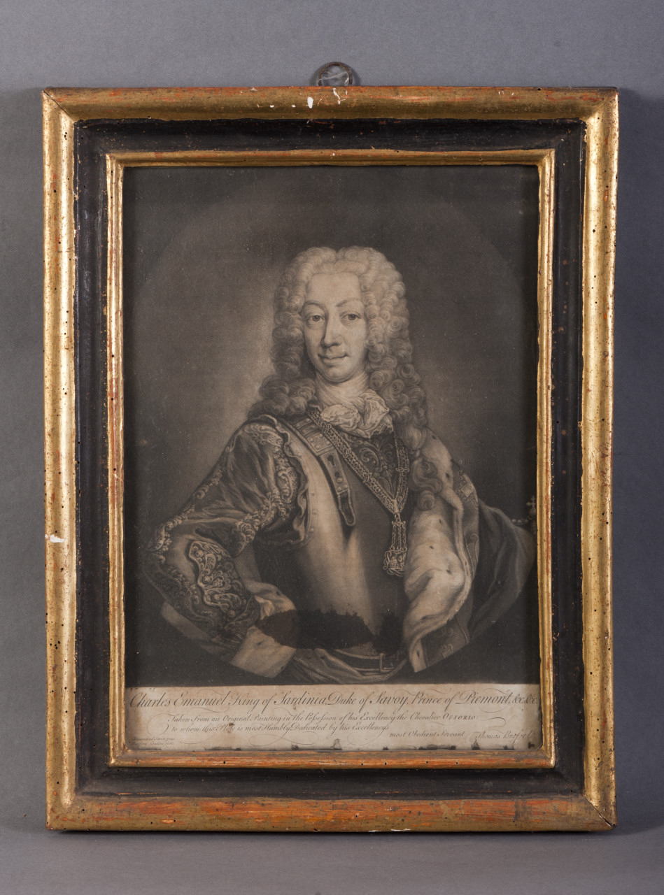 Ritratto di Carlo Emanuele III re di Sardegna (stampa) - ambito piemontese (sec. XVIII)