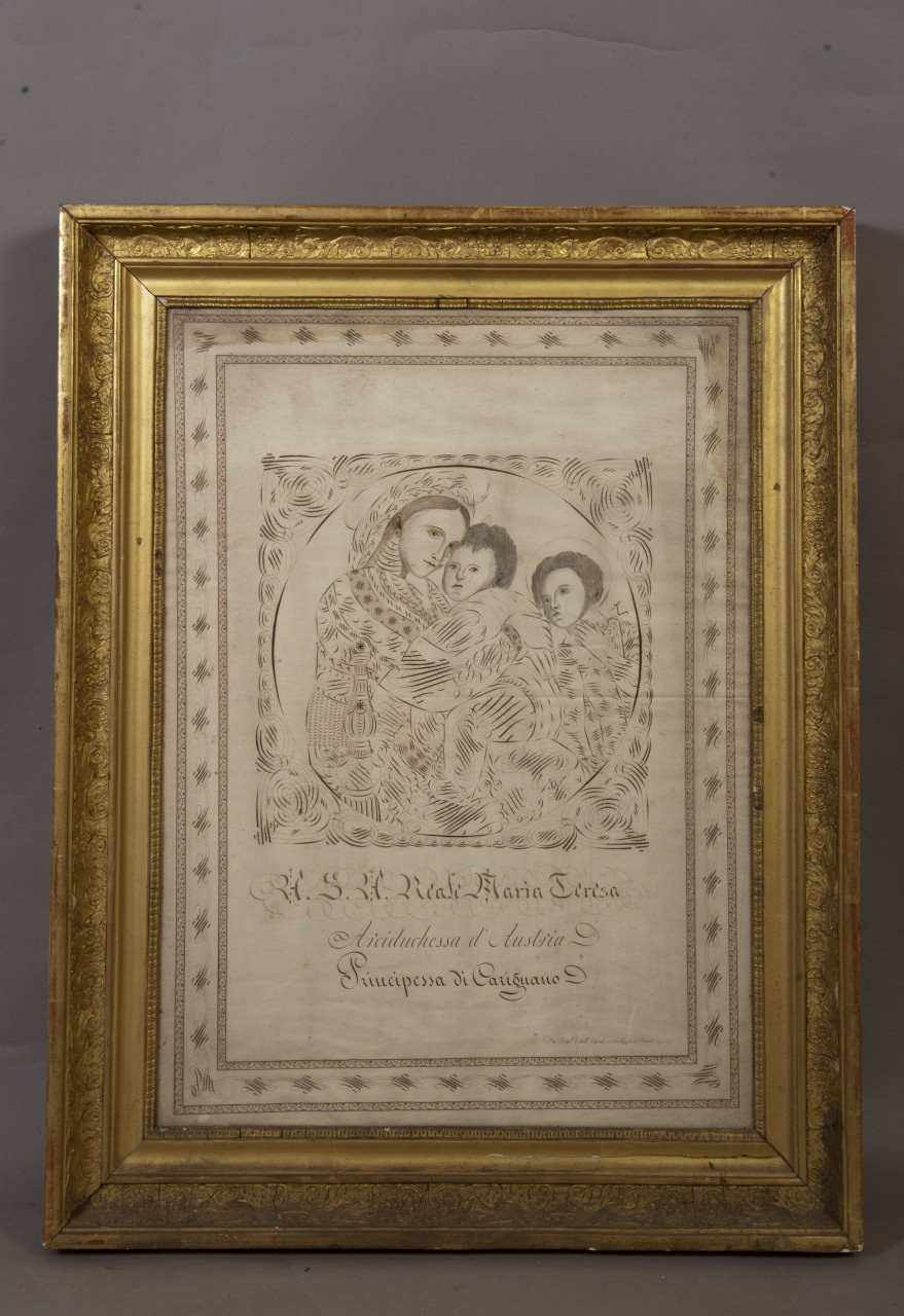 Madonna col Bambino e san Giovannino (disegno, opera isolata) di Torelli Domenico - ambito piemontese, ambito fiorentino (seconda metà sec. XIX)