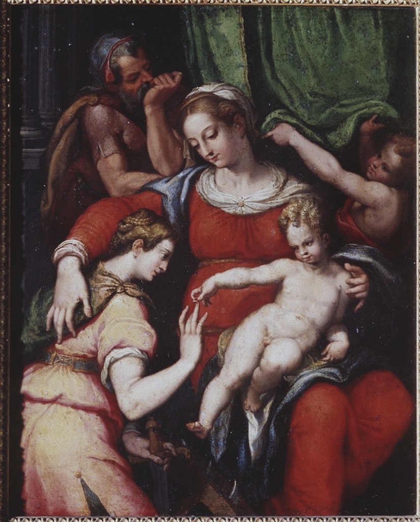 matrimonio mistico di Santa Caterina d'Alessandria (dipinto) di Sammacchini Orazio (sec. XVI)