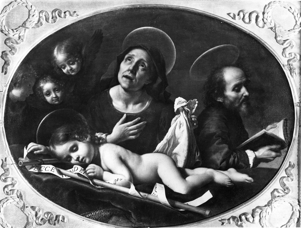 San Giovannino addormentato con Sant'Elisabetta e San Zaccaria (dipinto) di Dolci Carlo (sec. XVII)