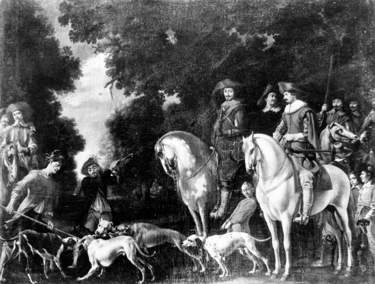 caccia al cinghiale (dipinto) di Hondius Abraham (sec. XVII)