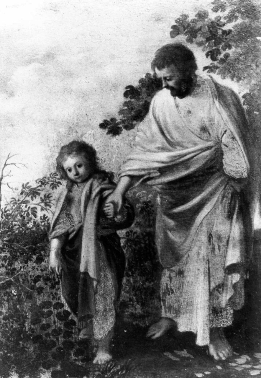 San Giuseppe e Gesù Bambino (dipinto) di Poelenburgh Cornelis van (sec. XVII)