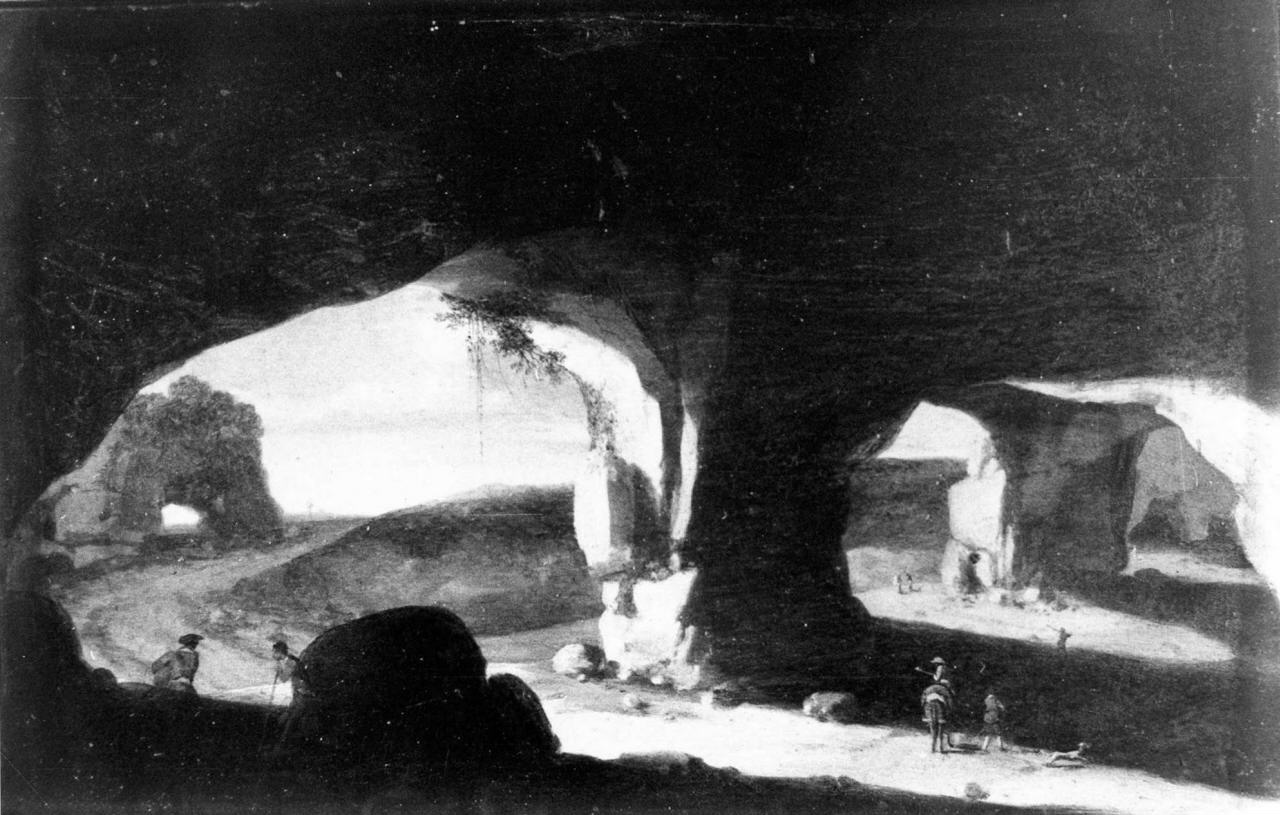 grotte nella compagna romana (dipinto) di Poelenburgh Cornelis van (sec. XVII)