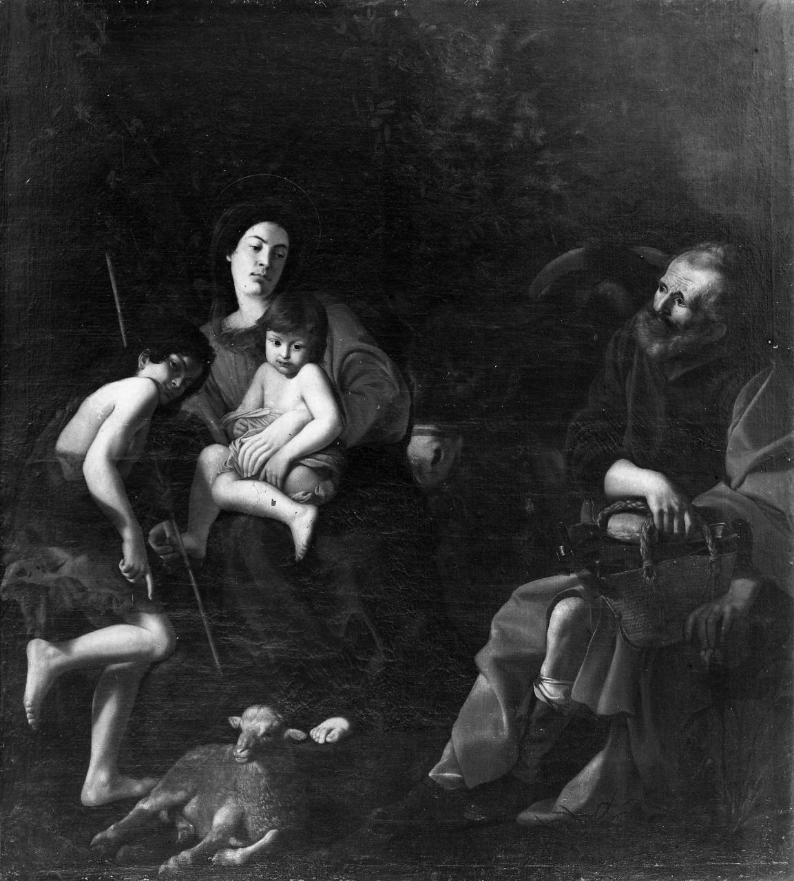 riposo nella fuga in Egitto (dipinto) di Caracciolo Giovanni Battista detto Battistello (sec. XVII)