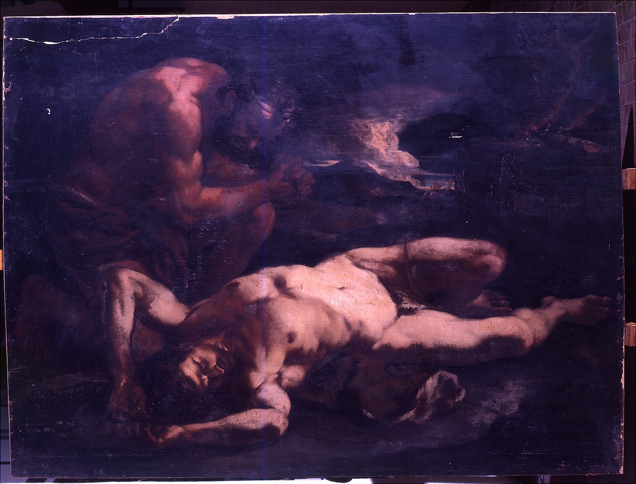 Adamo piange Abele morto (dipinto) di Loth Johann Carl (sec. XVII)