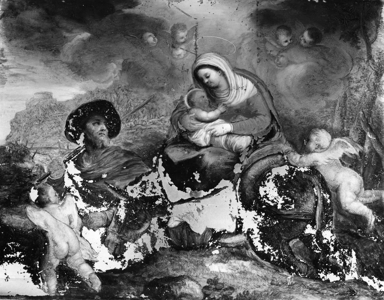 fuga in Egitto (dipinto) di Giordano Luca (sec. XVIII)
