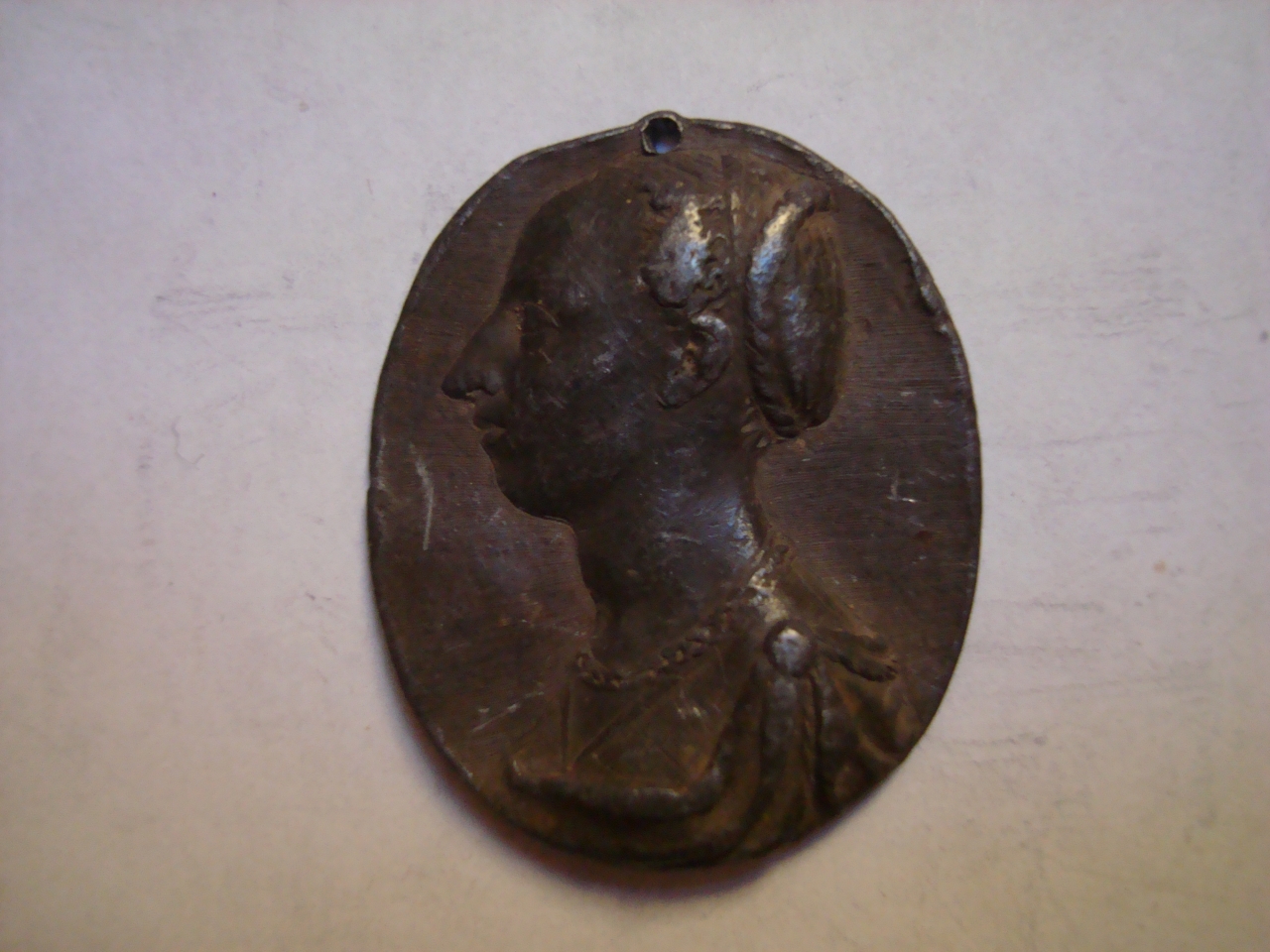 ritratto di donna (placchetta) - bottega italiana (metà sec. XVI)