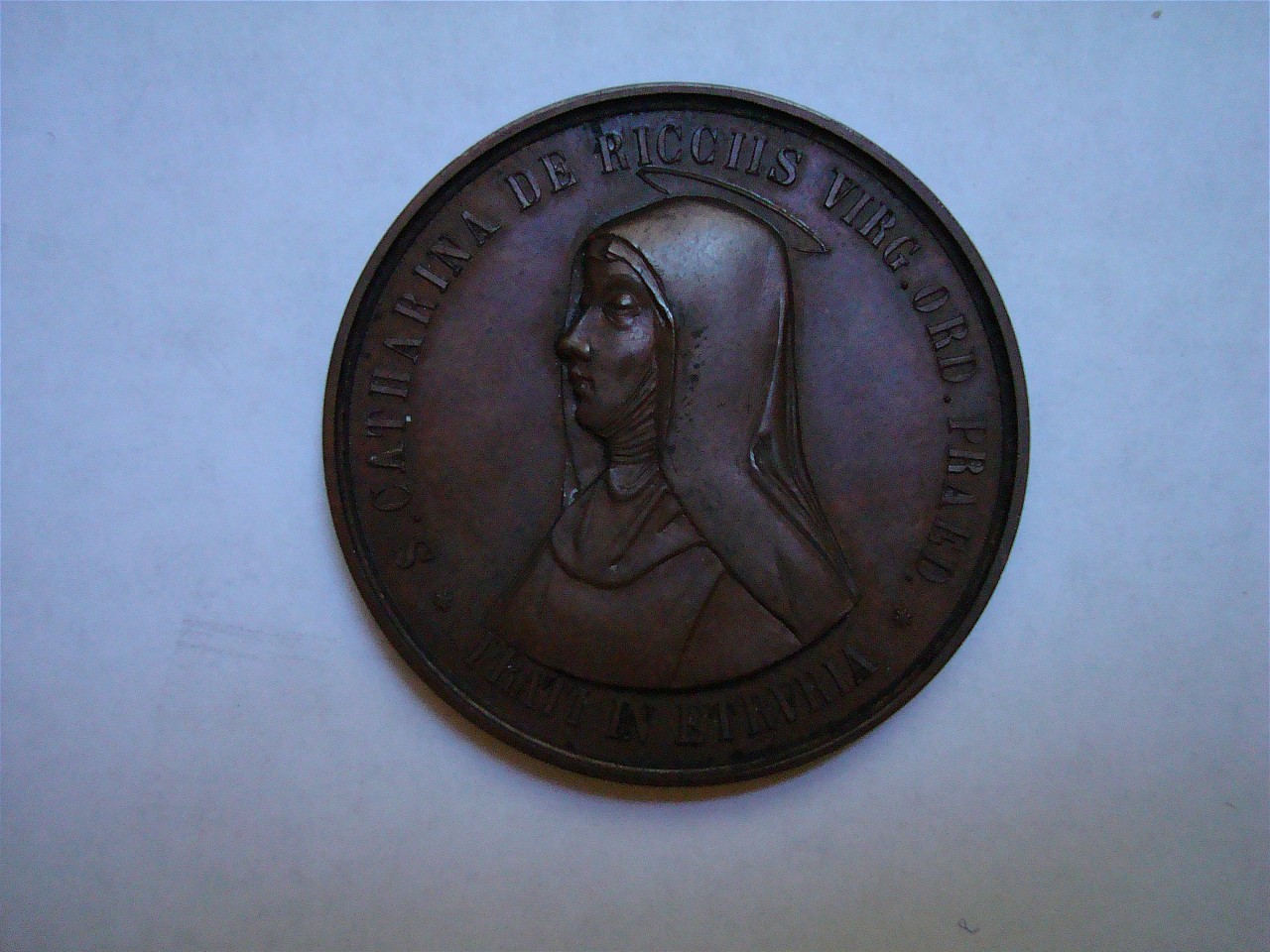 Santa Caterina de' Ricci (medaglia) - bottega toscana (sec. XIX)