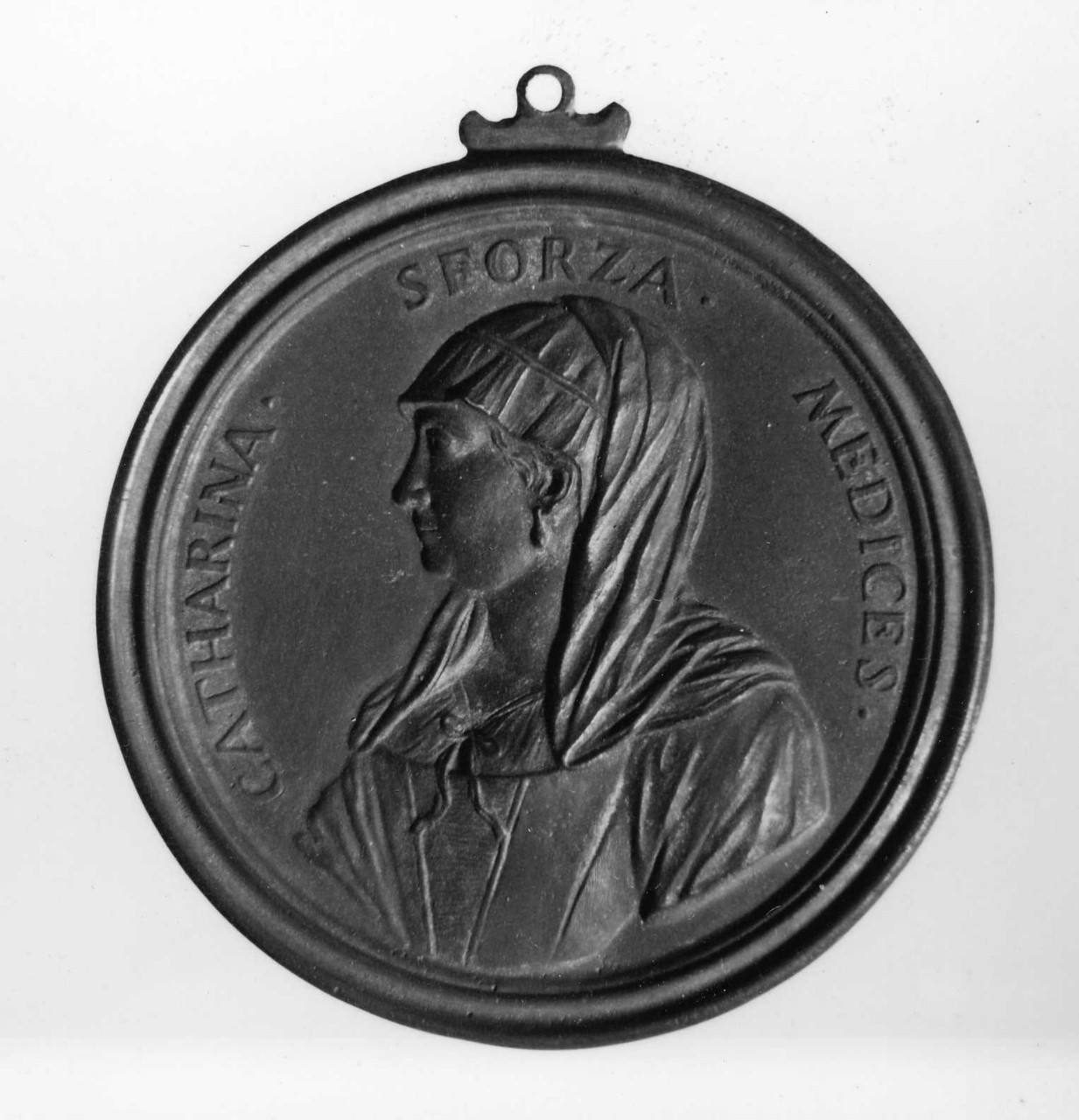 ritratto di Caterina Sforza Riario; stemma della famiglia Visconti (medaglia) di Selvi Antonio, Vaggelli Bartolomeo (sec. XVIII)