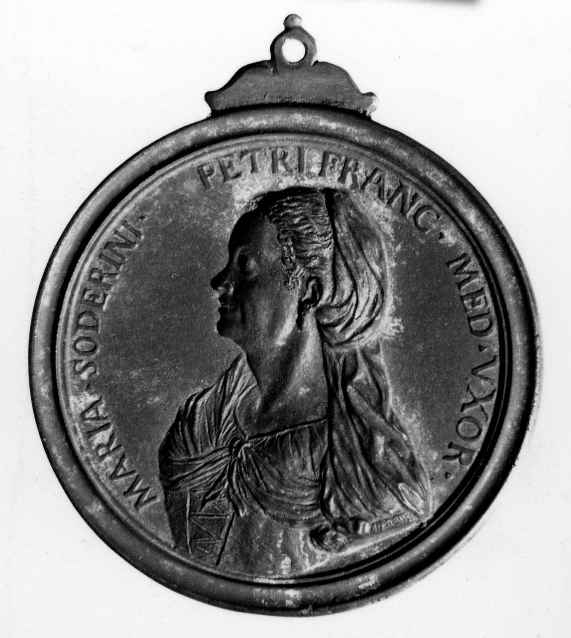 ritratto di Maria Soderini; due scudi legati ad una lancia (medaglia) di Selvi Antonio, Vaggelli Bartolomeo (sec. XVIII)