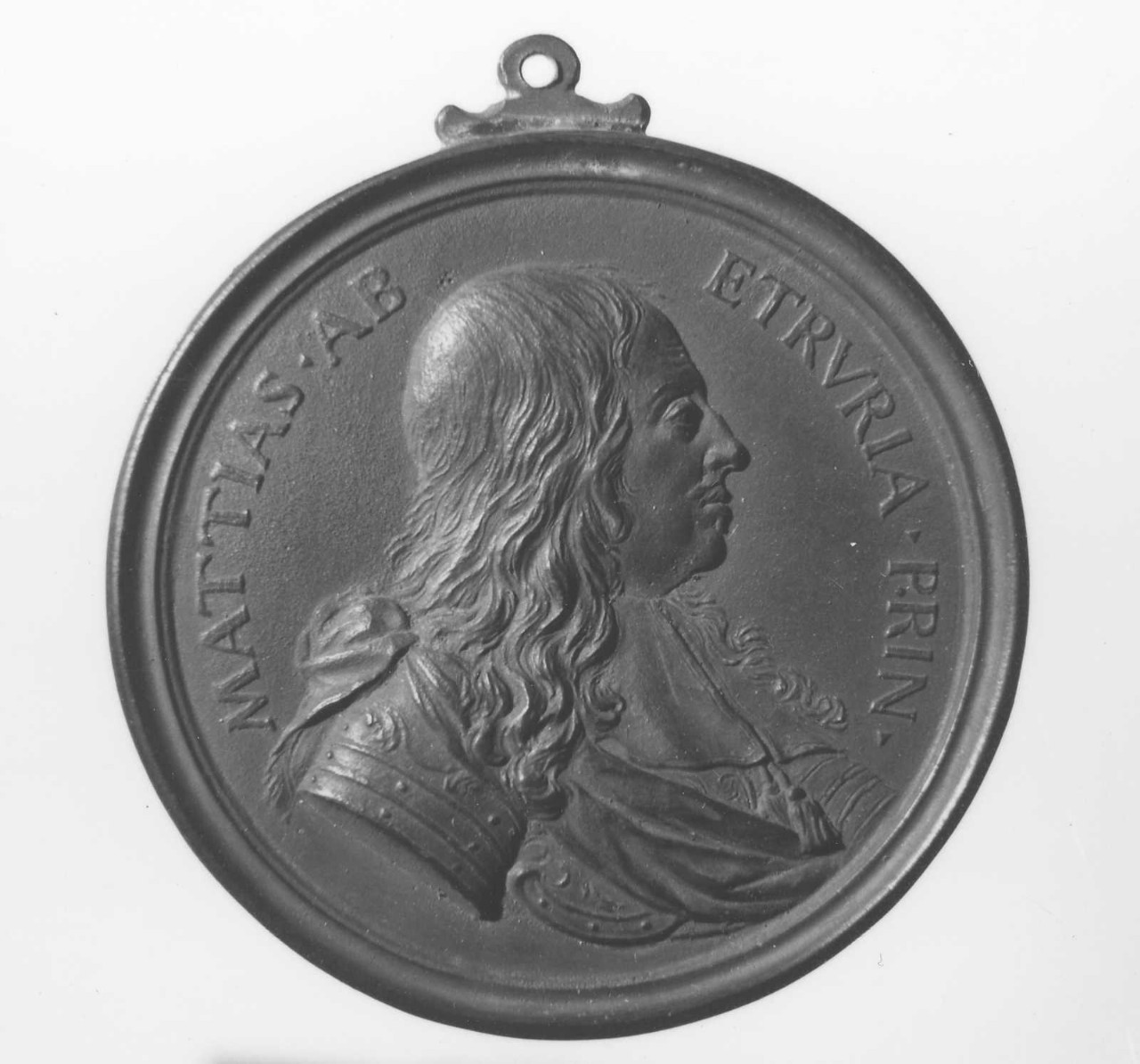 ritratto di Mattias de' Medici; aquila che assale un grifone (medaglia) di Selvi Antonio, Vaggelli Bartolomeo (sec. XVIII)