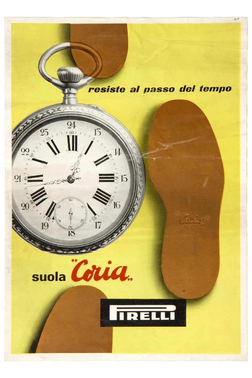 orologio da tasca con tre suole (locandina) - ambito italiano (sec. XX)