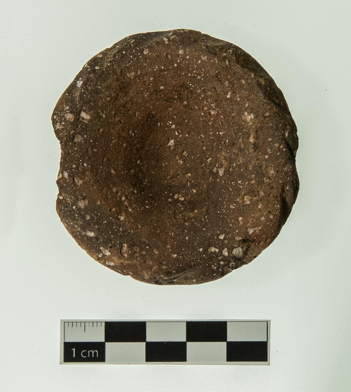 coperchio, coperchio con presa decorata a tacche trasversali - Veneti antichi (Età del ferro)