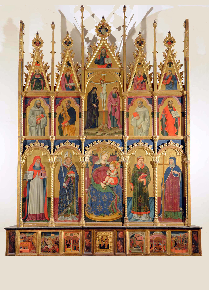 Madonna con Bambino e santi (polittico, opera isolata) di Giovanni Antonio da Pesaro (attribuito) - ambito marchigiano (metà/ inizio secc. XV/ XVI)