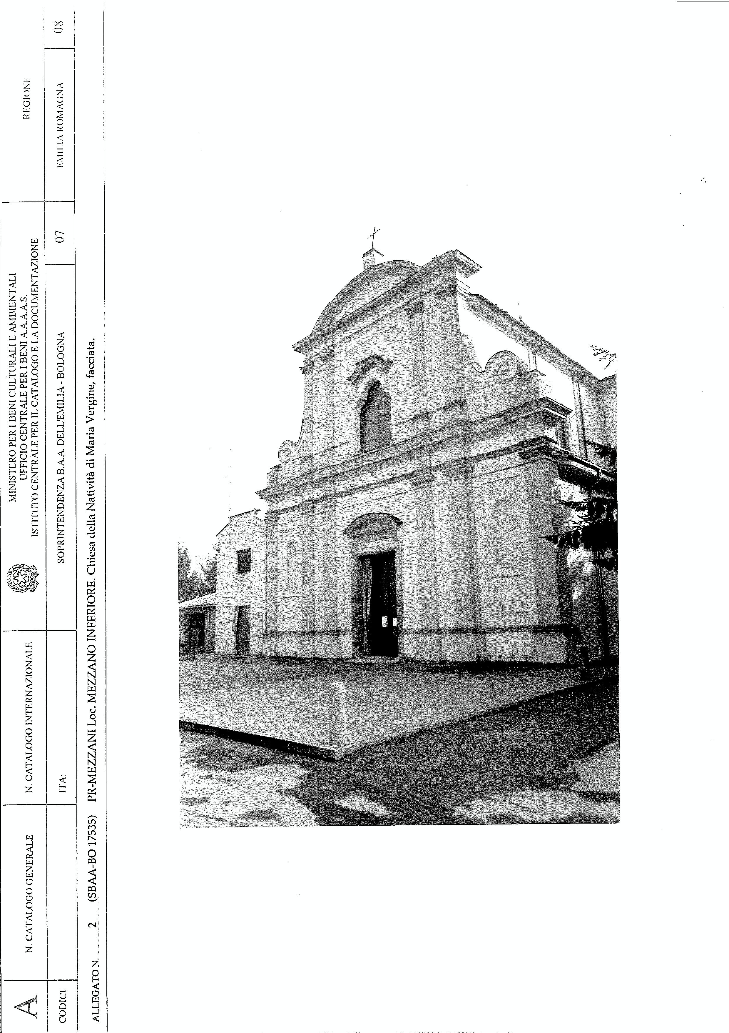 Chiesa della Natività di Maria Vergine (edilizia religiosa complessa a corpi aggregati, chiesastica) - Mezzani (PR) 