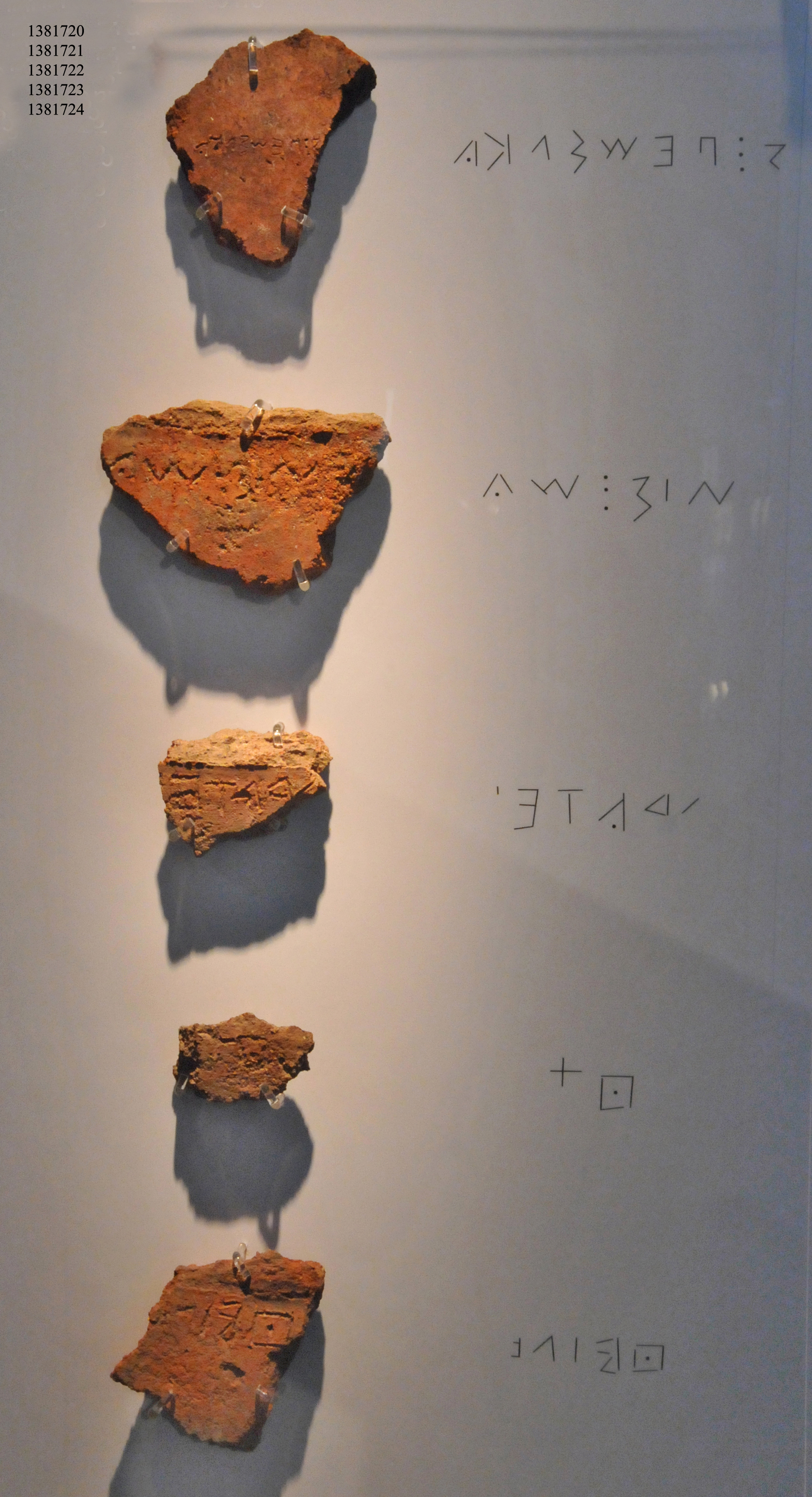 pithos con iscrizione/ parete (VI a.C)