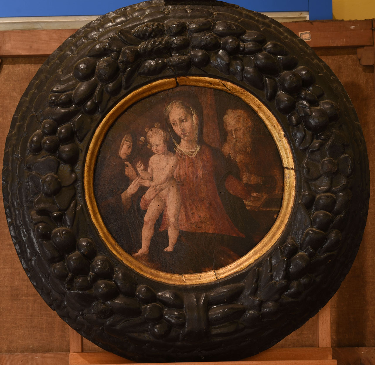 matrimonio mistico di Santa Caterina da Siena (dipinto) - ambito toscano (sec. XVI)