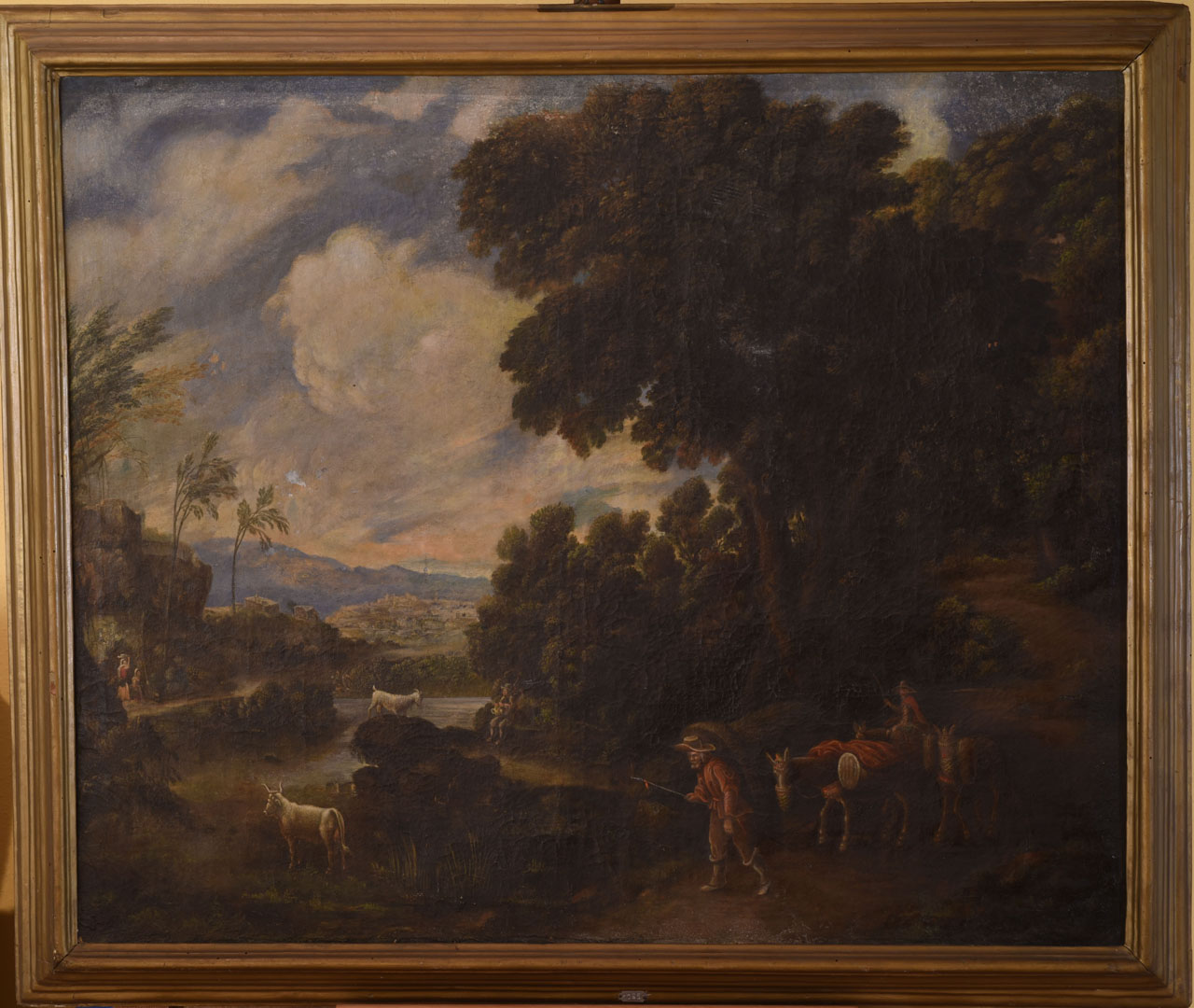 paesaggio ideale (dipinto) - ambito toscano (seconda metà sec. XVII)