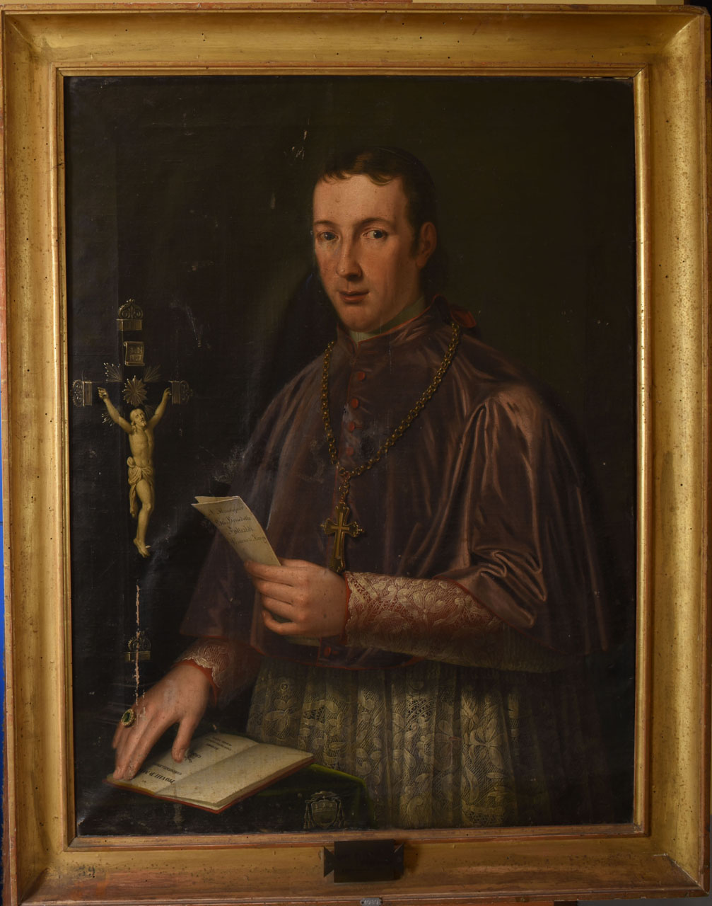 Ritratto del vescovo Giovanni Benedetto Folicaldi (dipinto) - ambito Italia centrale (sec. XIX)