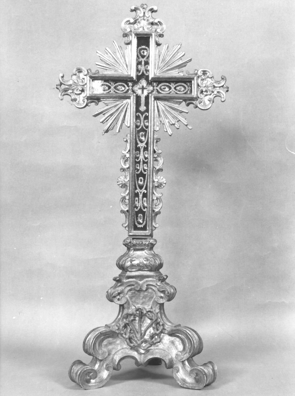 reliquiario - a croce - bottega toscana (seconda metà sec. XVIII)