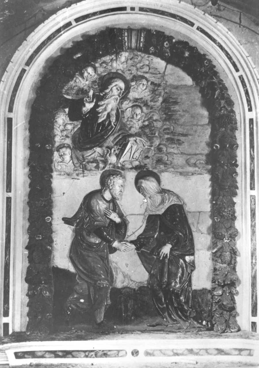 nozze di San Gioacchino e Sant'Anna (rilievo) di Della Robbia Giovanni (bottega) (sec. XVI)