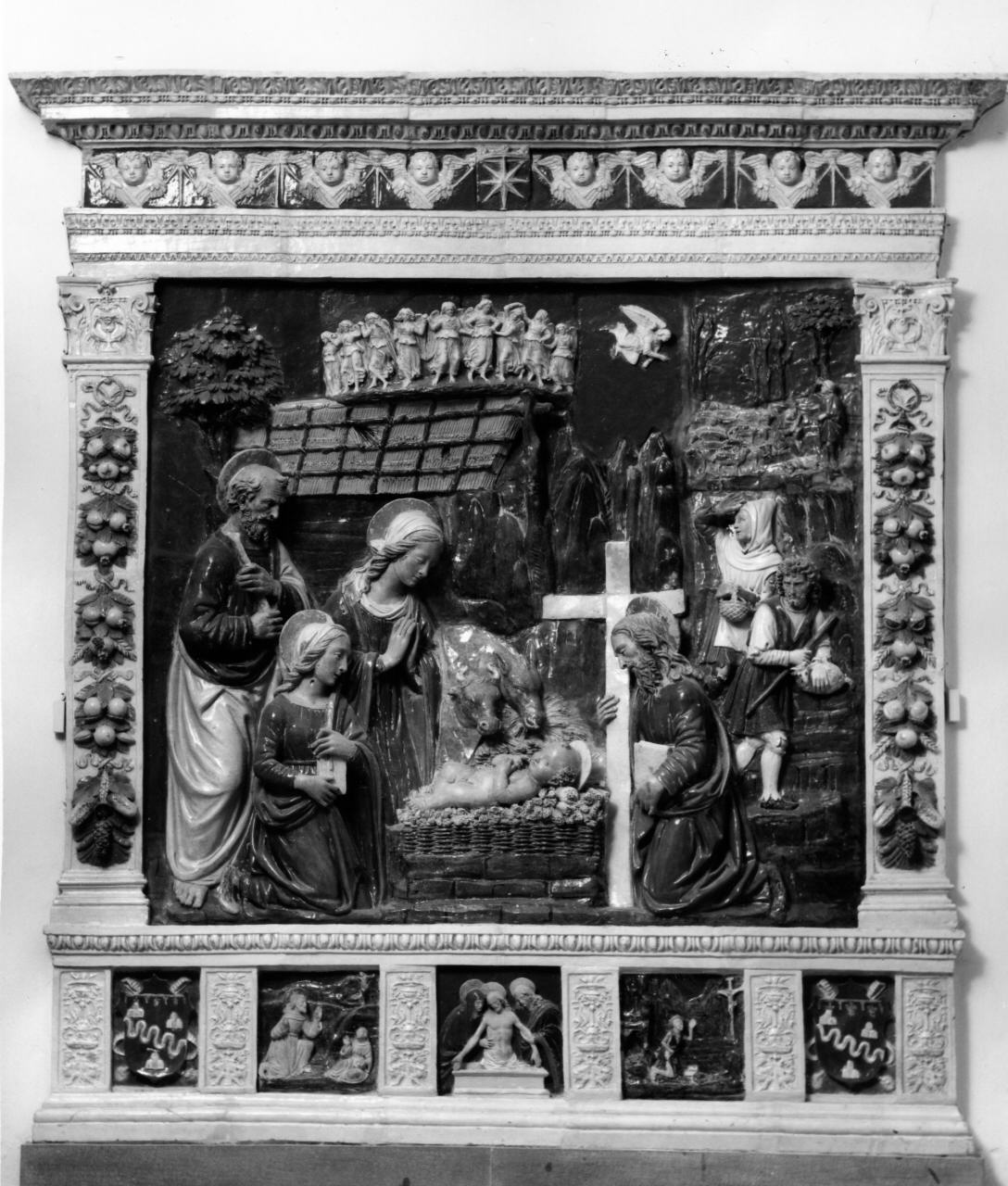 storie della vita di Gesù e storie della vita di Santi (rilievo) di Buglioni Benedetto (sec. XVI)