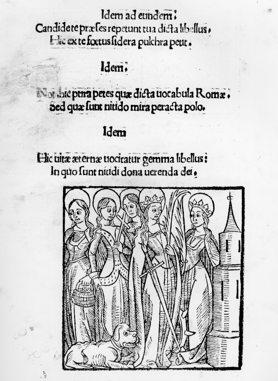 Santa Caterina d'Alessandria e Sante (stampa) - ambito Italia settentrionale (sec. XVI)