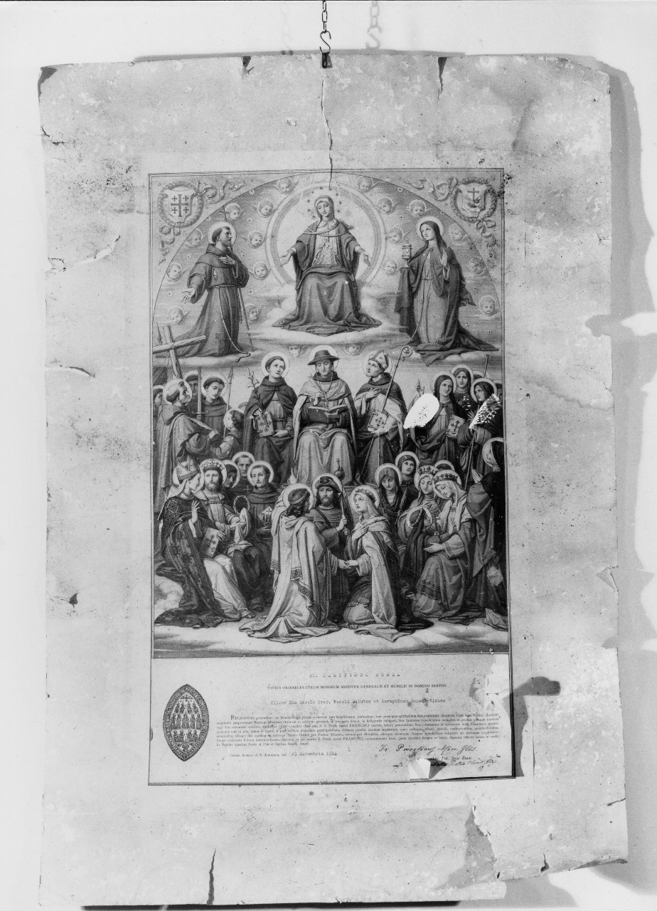 Madonna e santi (stampa) - ambito romano (sec. XX)