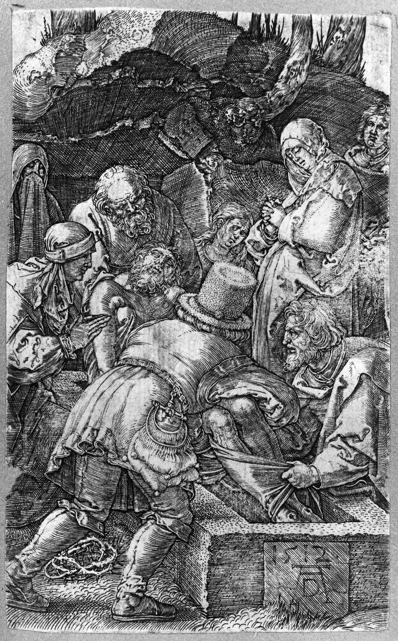 deposizione di Cristo nel sepolcro (stampa) di Dürer Albrecht (sec. XVI)