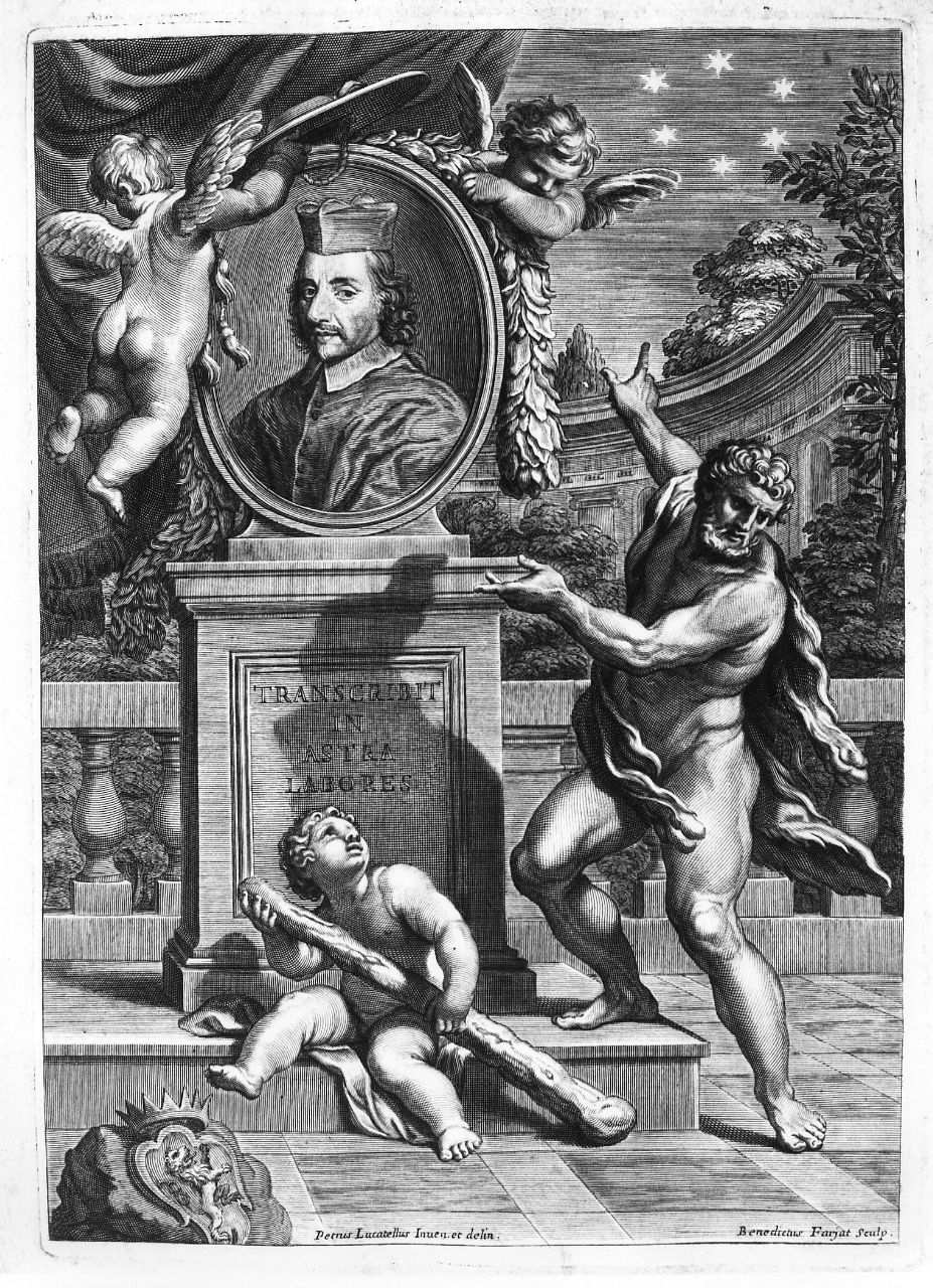 ritratto di cardinale (stampa tagliata) di Locatelli Pietro, Farjat Benoit (secc. XVII/ XVIII)