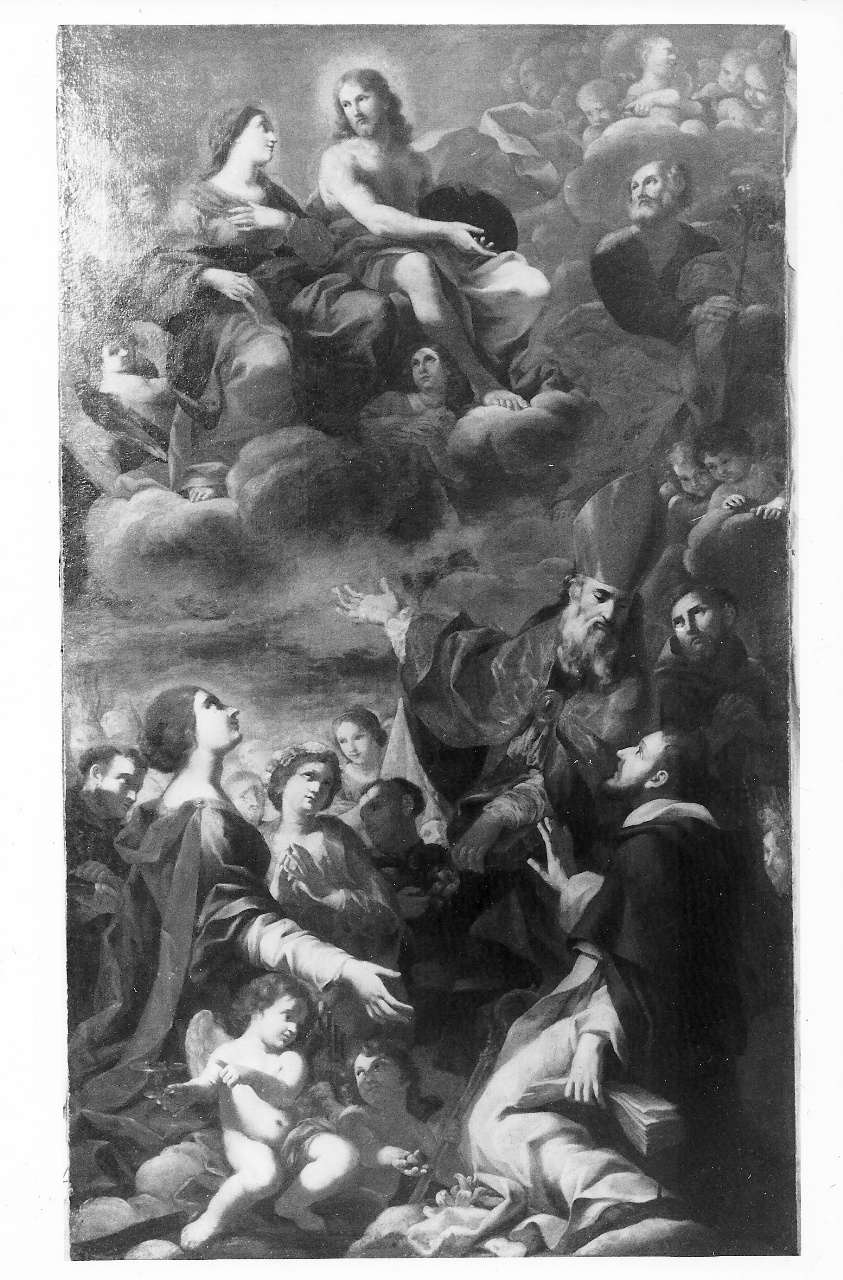 Madonna e Cristo in gloria tra santi (dipinto) di Gimignani Ludovico (sec. XVII)