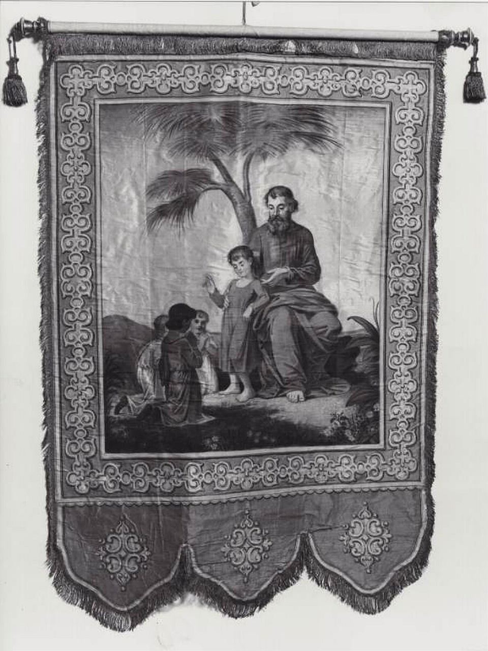 San Giuseppe e Gesù Bambino (stendardo) - scuola fiorentina (fine/ inizio secc. XVIII/ XIX)
