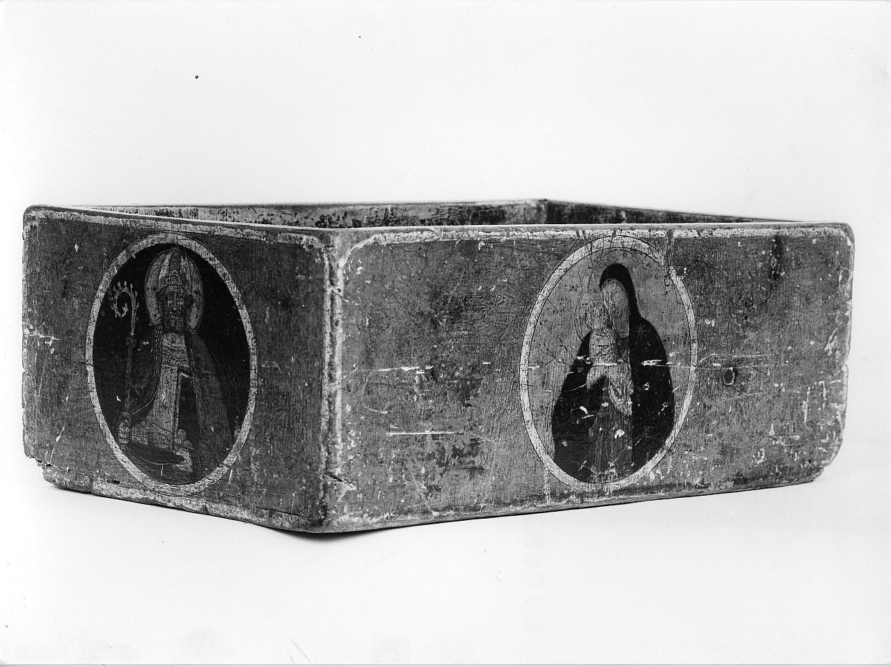 Madonna con Bambino e San Nicola di Bari (scatola) - ambito fiorentino (sec. XV)