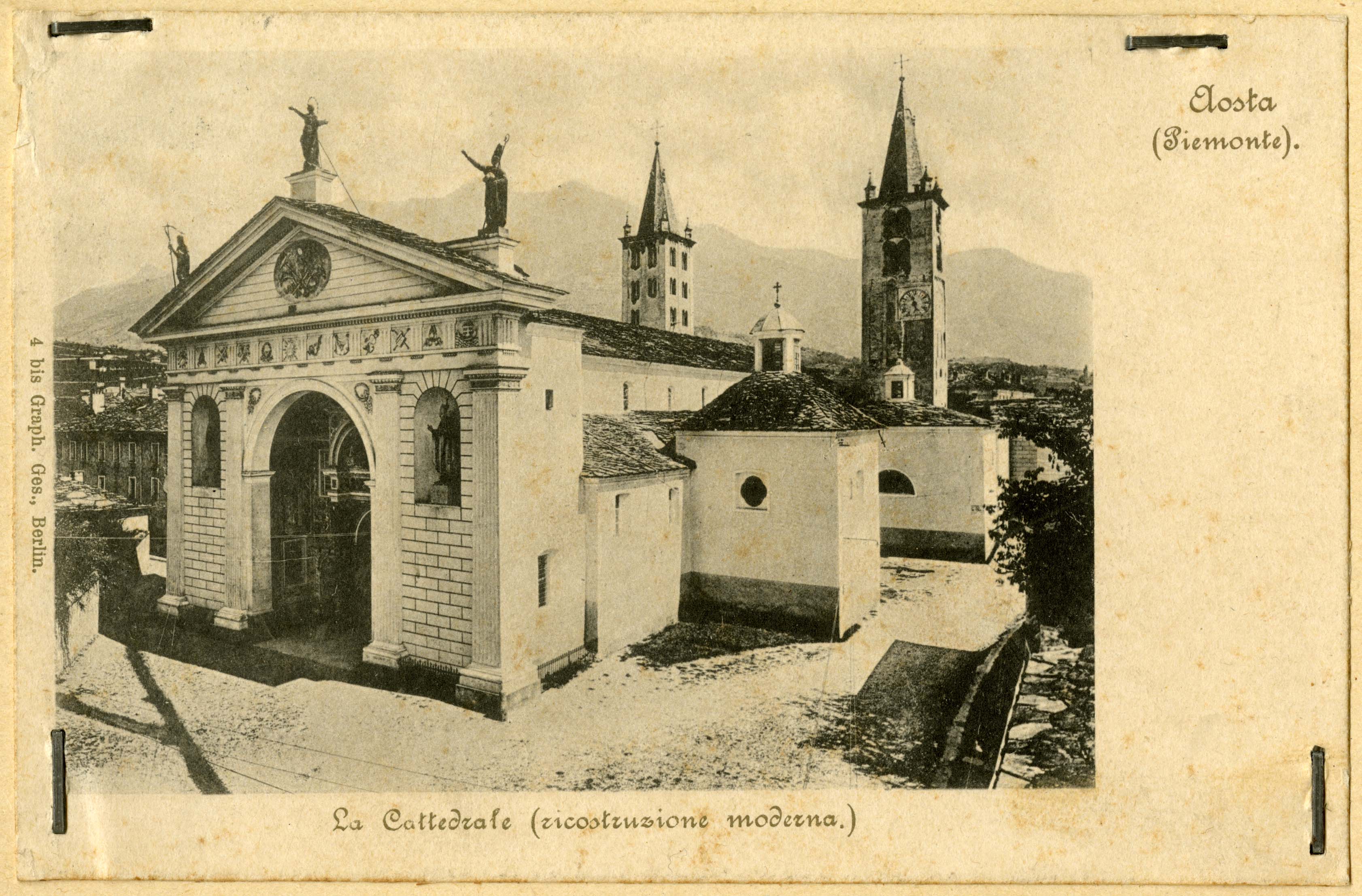 Aosta - Cattedrale dell'Assunta (positivo) di Alinari, Sansoni, cav. Mario (inizio XX)