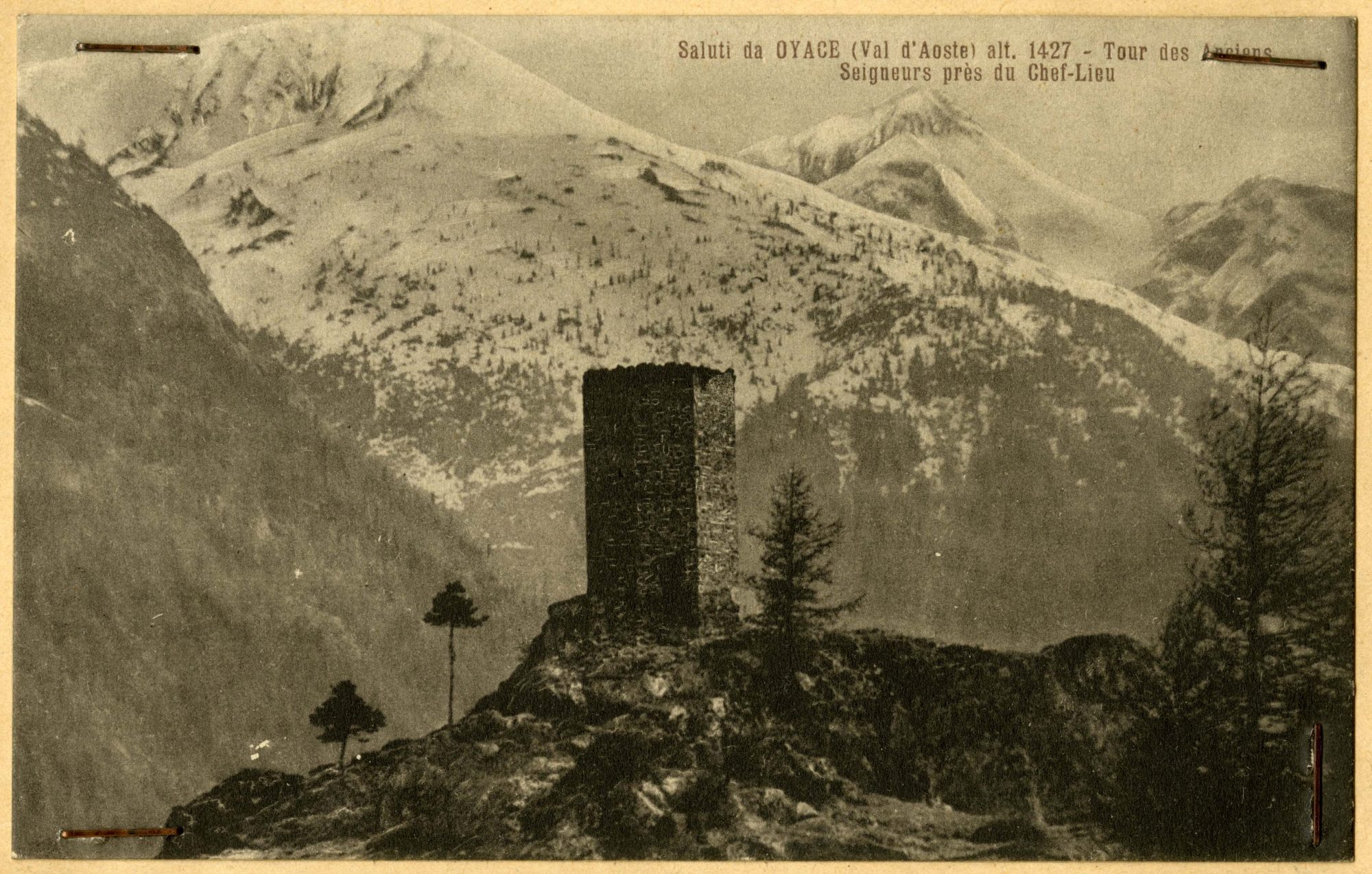 Valle d'Aosta - Architettura militare - Fortificazioni - Torri (positivo) di Anonimo aostano (primo quarto XX)