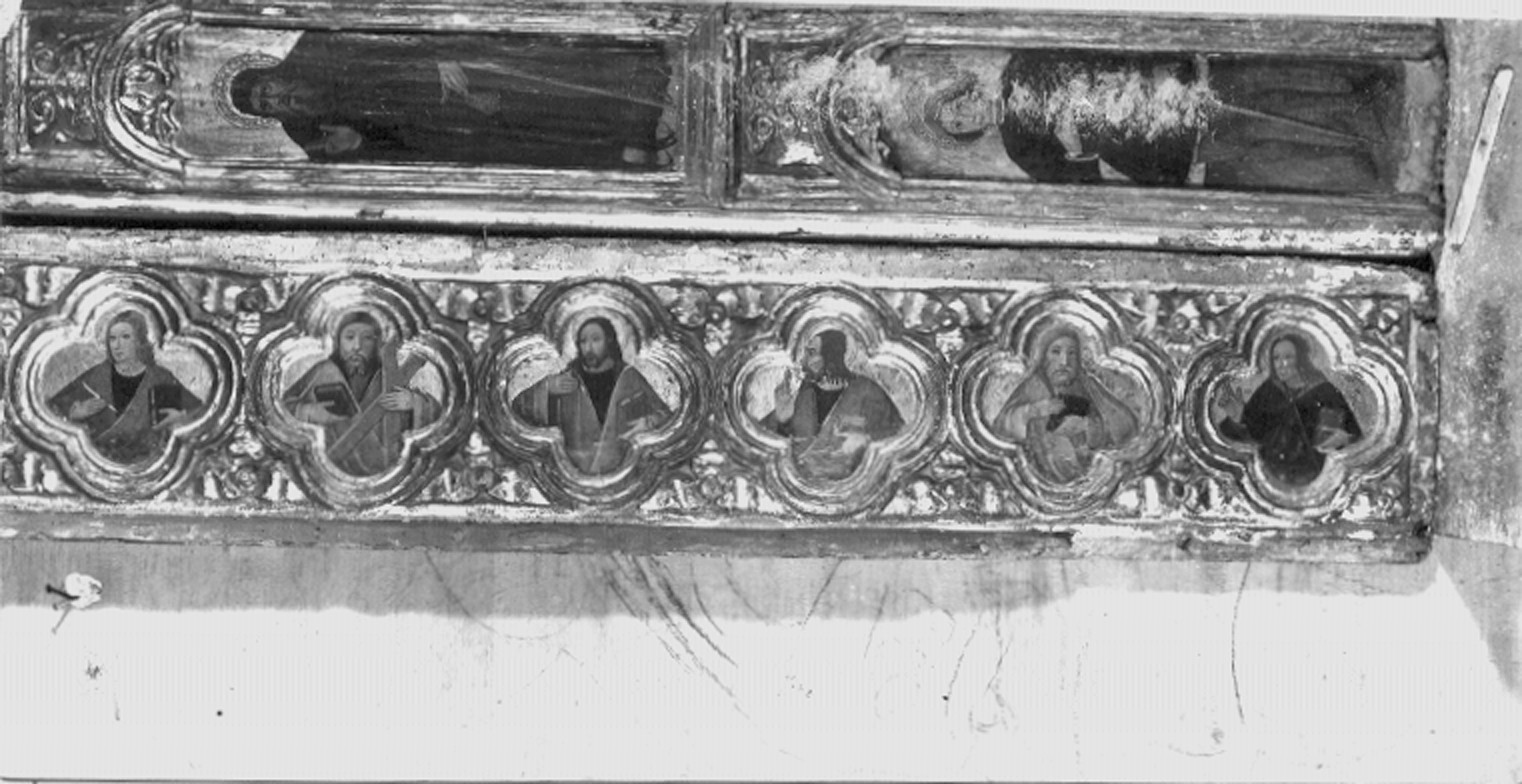 Bosilio, Manfredino. Cristo tra apostoli (particolare) - Genova - Museo dell’Accademia Ligustica di Belle Arti (negativo) di Foto Cresta (prima metà XIX)