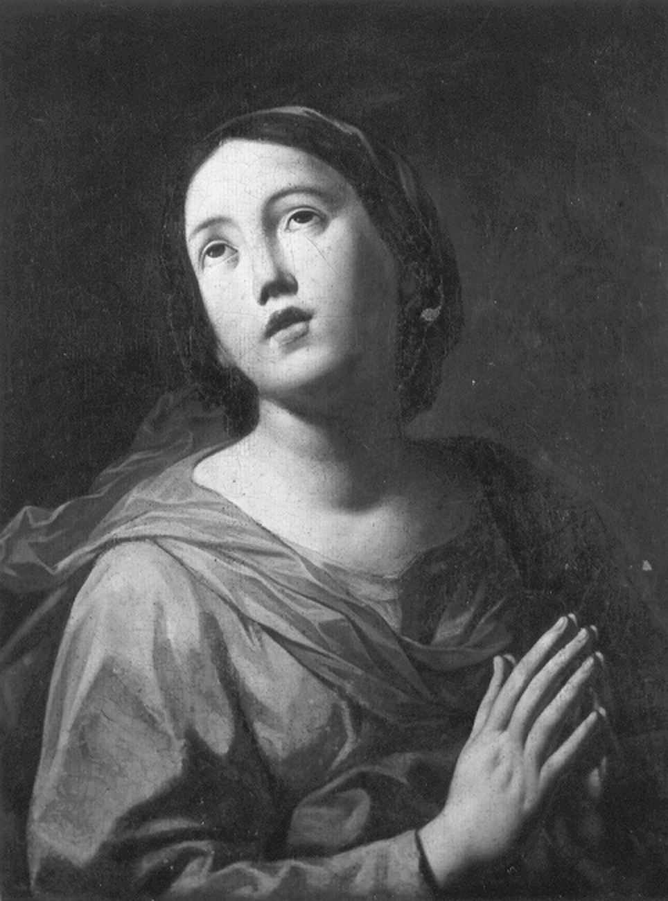 Autore ignoto. Madonna orante - Genova - Museo dell’Accademia Ligustica di Belle Arti (negativo) di Foto cresta (prima metà XIX)