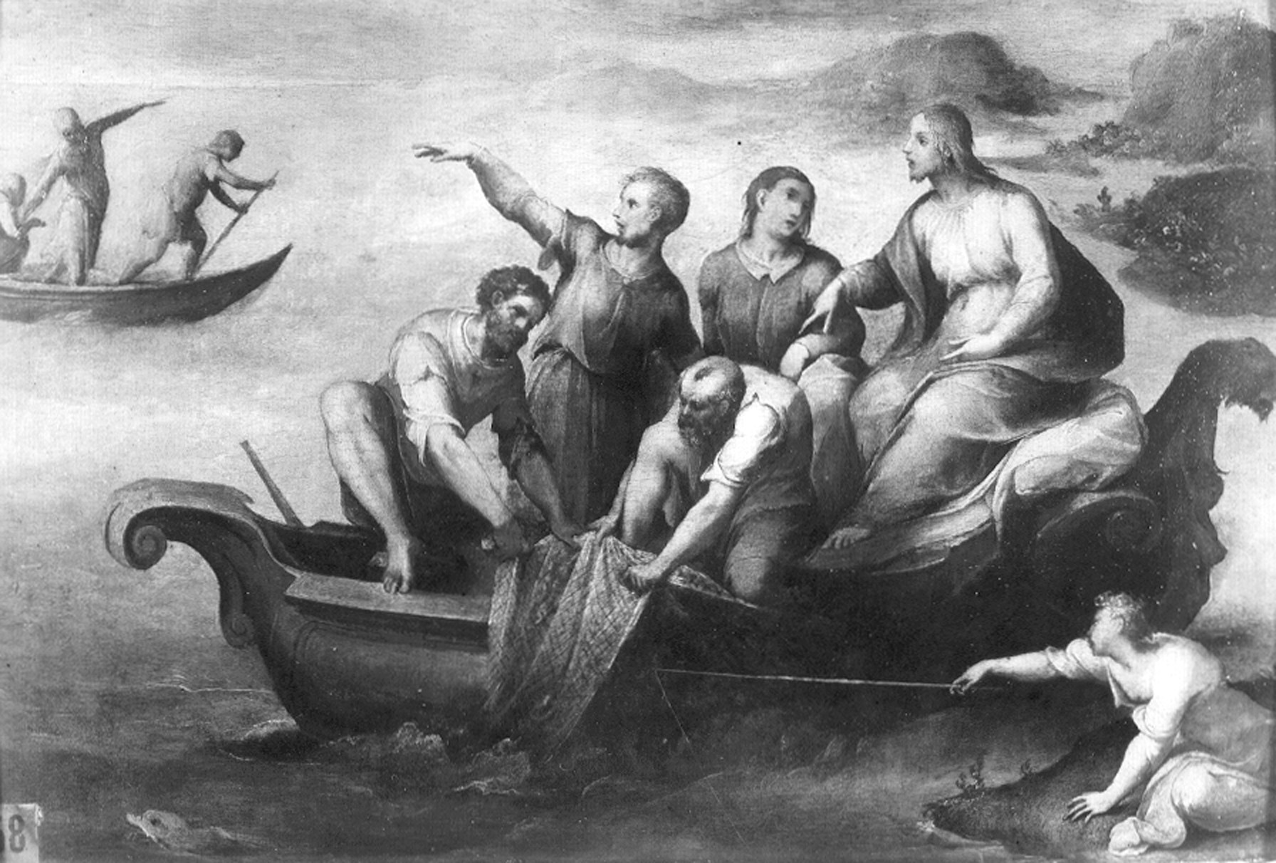 Buonaccorsi, Pietro. Pesca miracolosa - Genova - Museo dell’Accademia Ligustica di Belle Arti (negativo) di Foto cresta (prima metà XIX)
