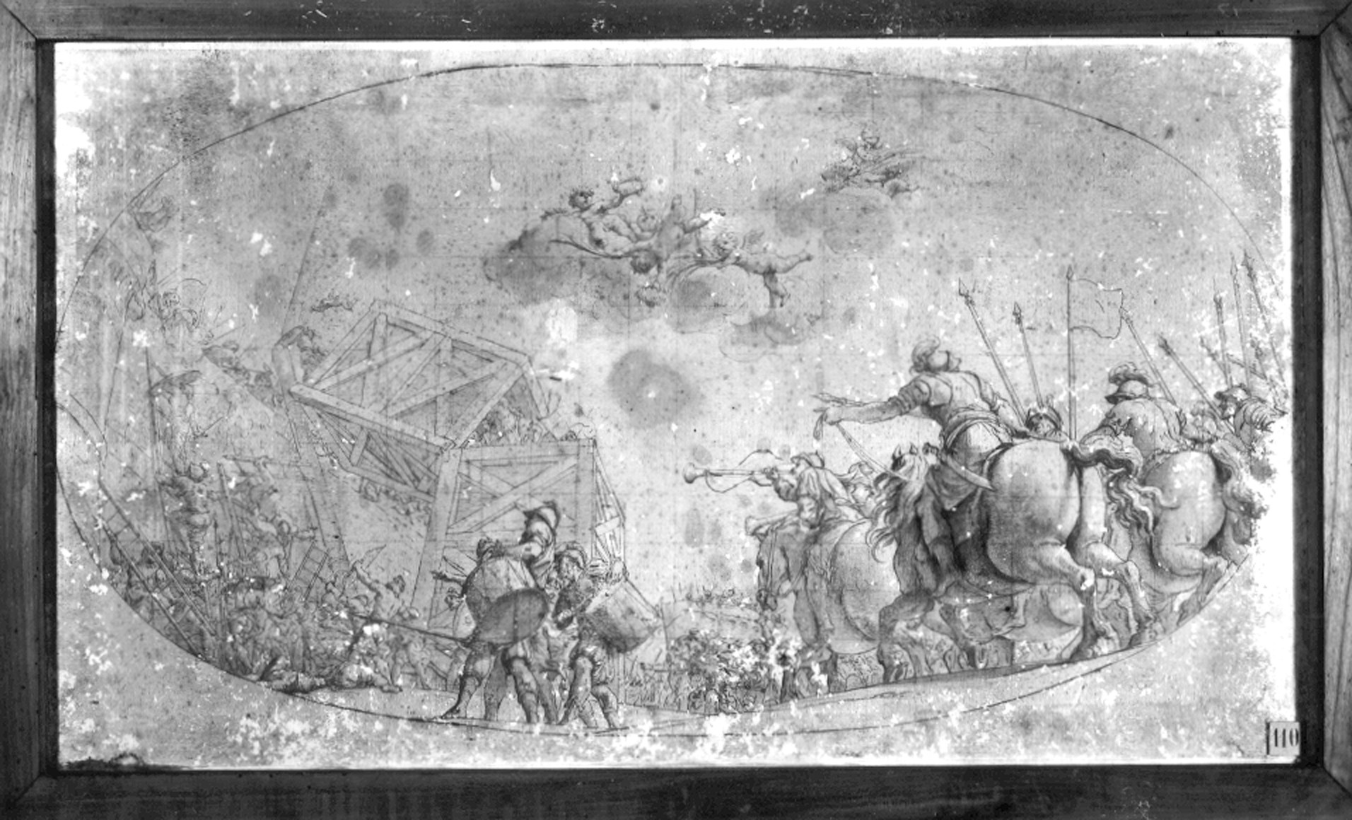 Autore ignoto. Scena di battaglia - Genova - Museo dell’Accademia Ligustica di Belle Arti (negativo) di Foto cresta (metà XX)
