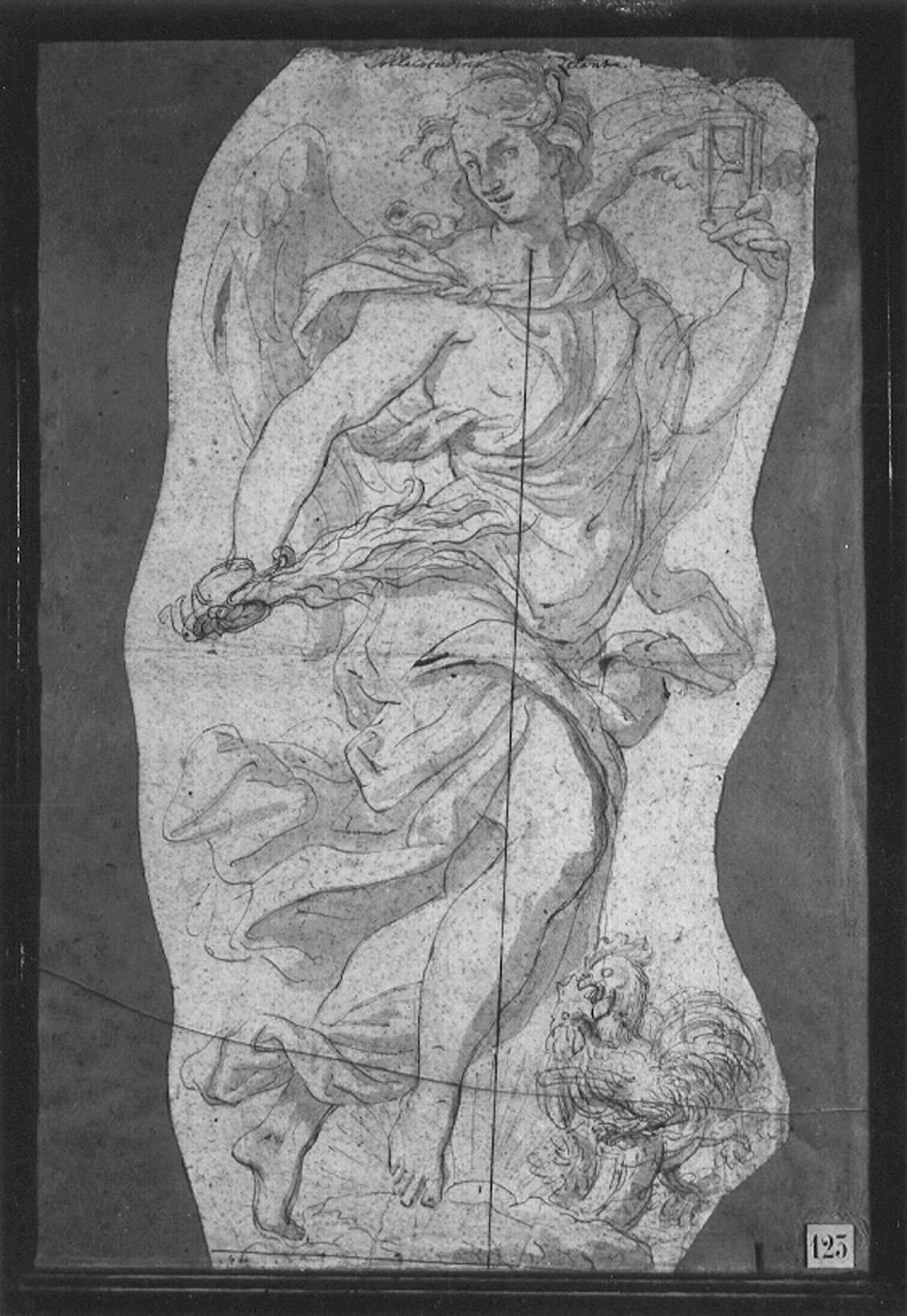 Autore ignoto. Allegoria del Tempo - Genova - Museo dell’Accademia Ligustica di Belle Arti (negativo) di Foto cresta (metà XX)