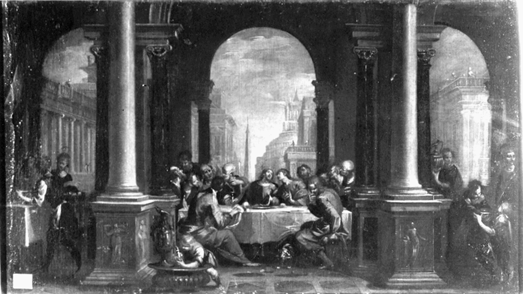 Ansaldo, Giovanni Andrea. Ultima cena - Genova - Museo dell’Accademia Ligustica di Belle Arti (negativo) di Foto cresta (prima metà XX)