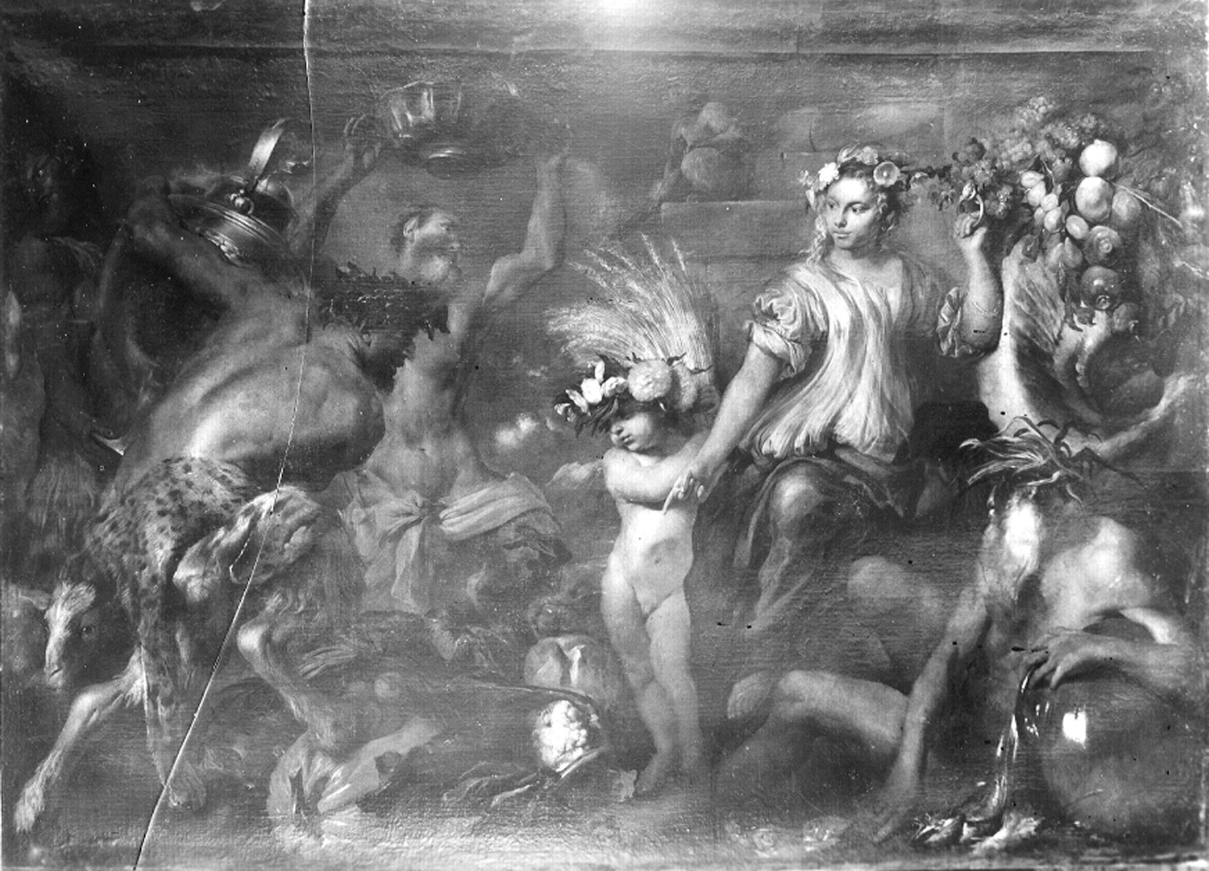 Castiglione, Giovanni Benedetto. Quattro elementi - Genova - Palazzo Doria (negativo) di Foto cresta (prima metà XX)