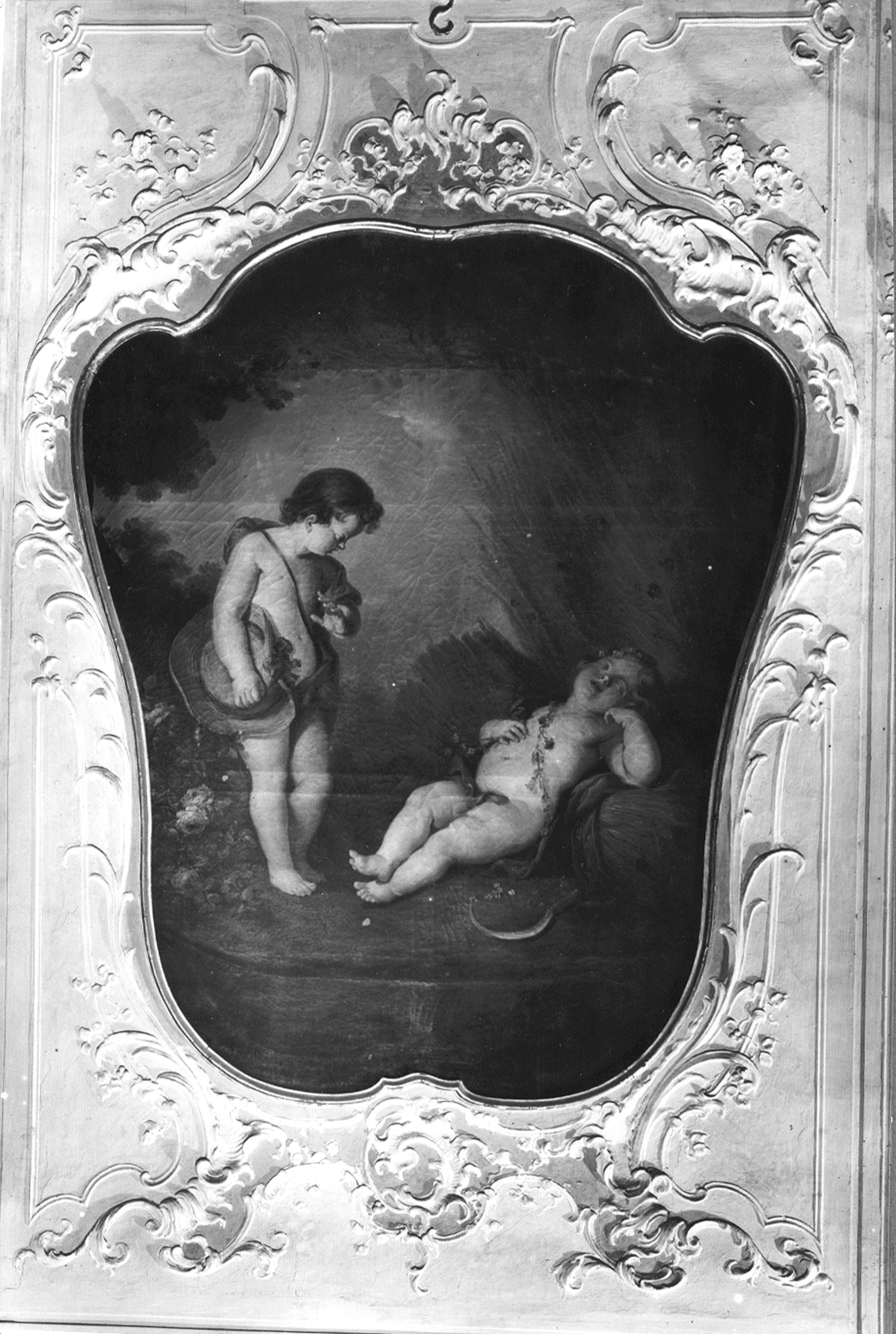 Autore ignoto. Putti - Genova - Palazzo Durazzo Pallavicini Via Lomellini 8 (negativo) di Foto cresta (prima metà XX)