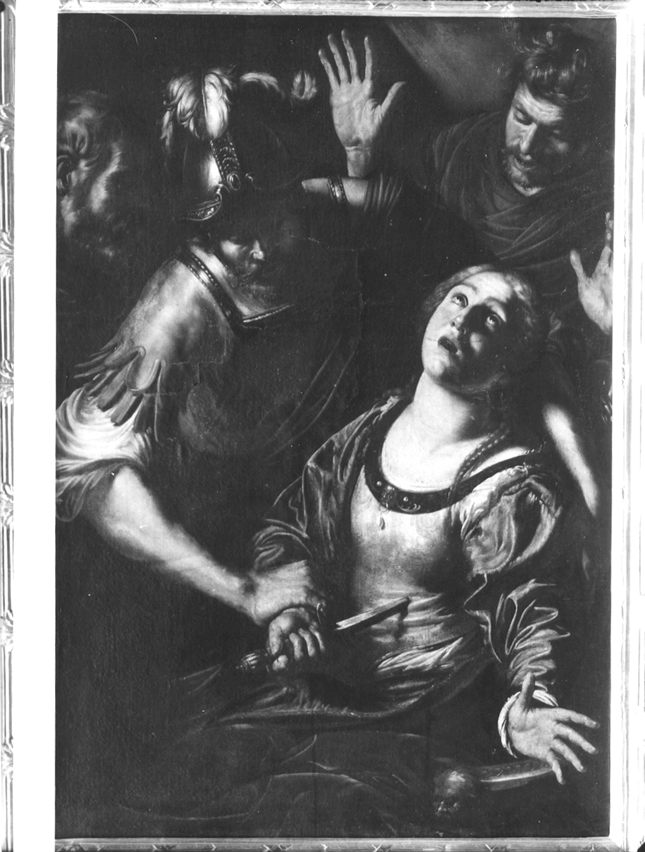 Fiasella, Domenico. Morte di Lucrezia - Genova - Palazzo del Marchese Groppallo (negativo) di Foto Gasparini (metà XX)