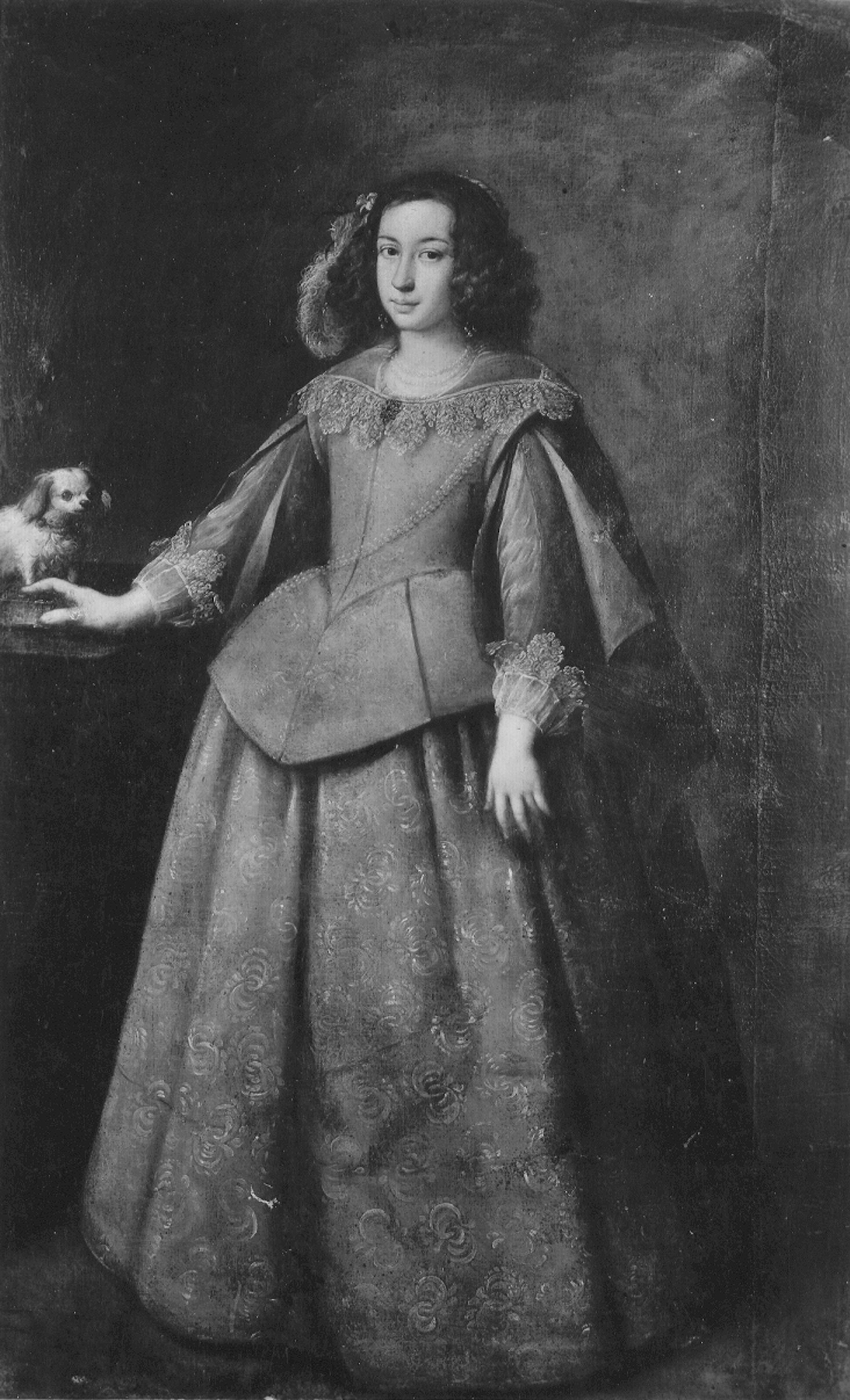 Nuvolone, Carlo Francesco. Ritratto di dama - Genova - Museo di Palazzo Reale (negativo) di Foto Cresta (prima metà XX)